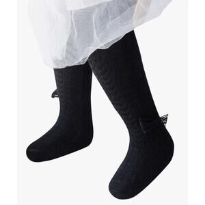 Zando Cozy Baby Tights Girls Black Size 2T - 4T